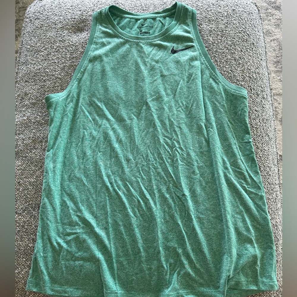 Nike Teal and Gray Athletic Tank Tops